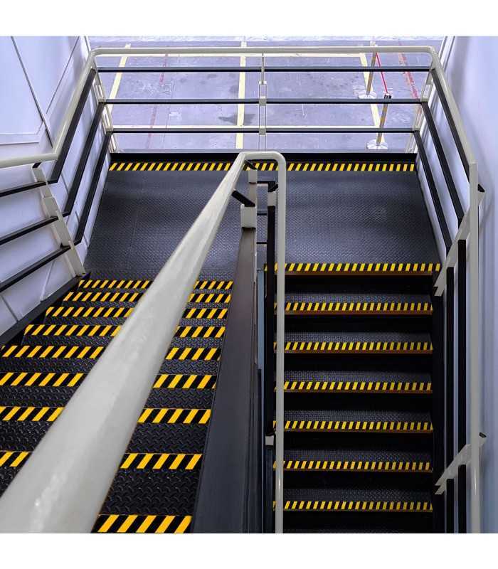 banda adeziva antiglisanta 5m x 25mm galben negru handy 2