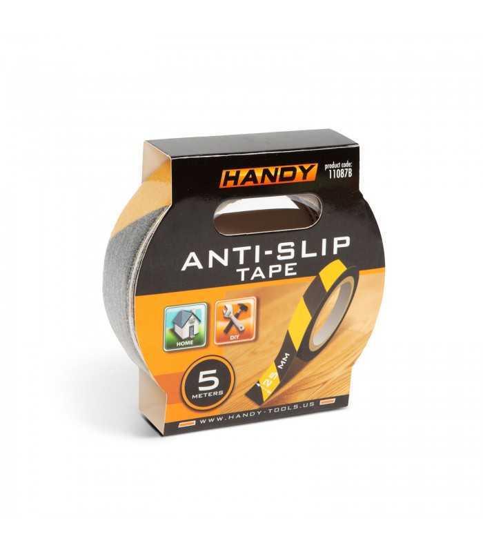 banda adeziva antiglisanta 5m x 25mm galben negru handy 3