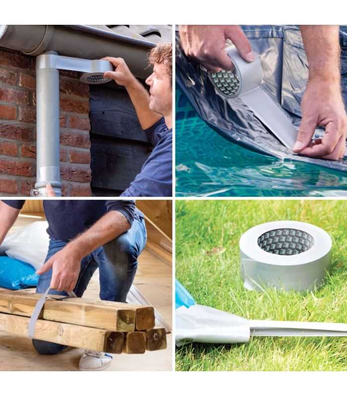 Banda Adeziva Bison Power Repair Armata Cu Material Gri 10m