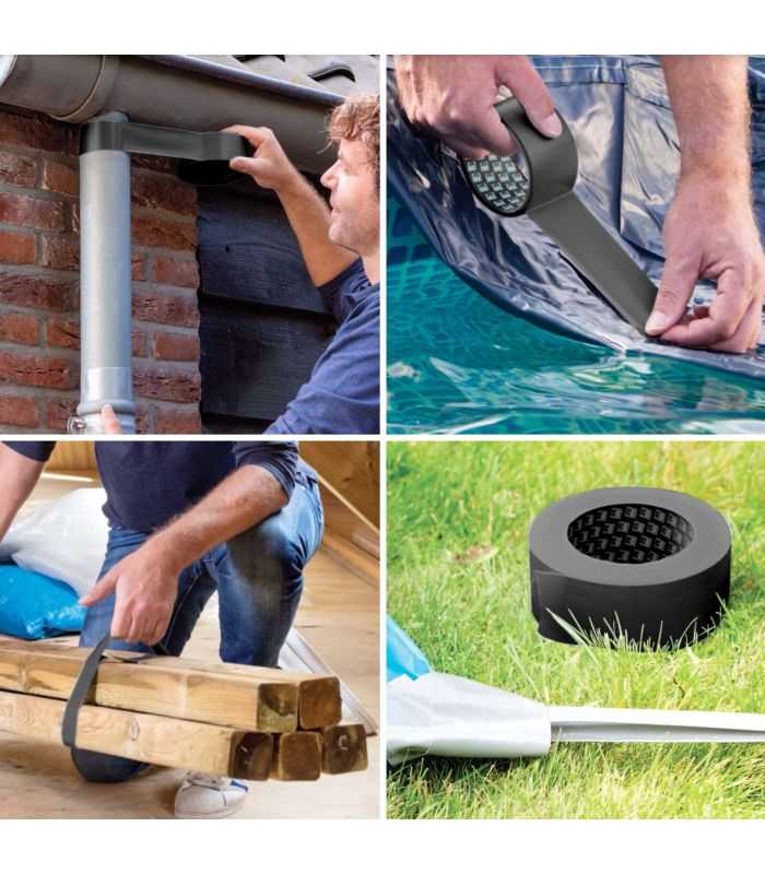 Banda Adeziva Intarita Cu Material Bison Grizzly Super Strong Neagra 10m