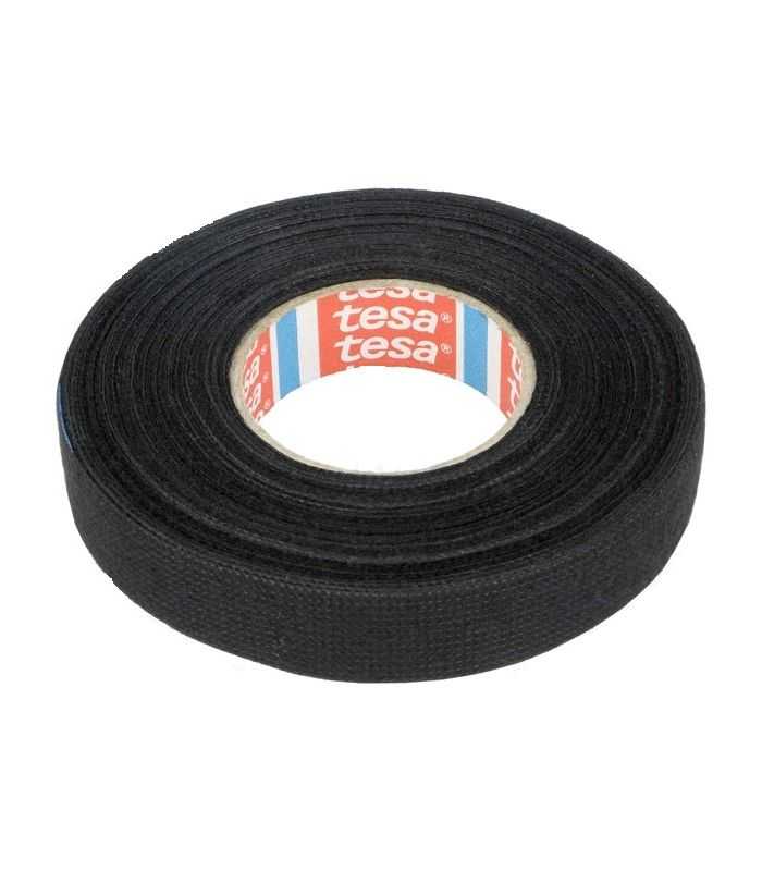 Banda din panza vata din PET W 15mm L 15m neagra TESA 51608-00006-00