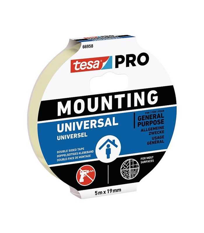 Banda dubluadeziva fixare 19mm 5m Tesa PRO 66958-00007