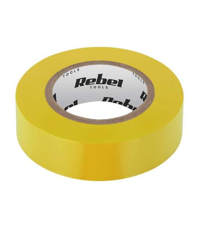 Banda izolatoare 0.13X19mm 20m galbena REBEL