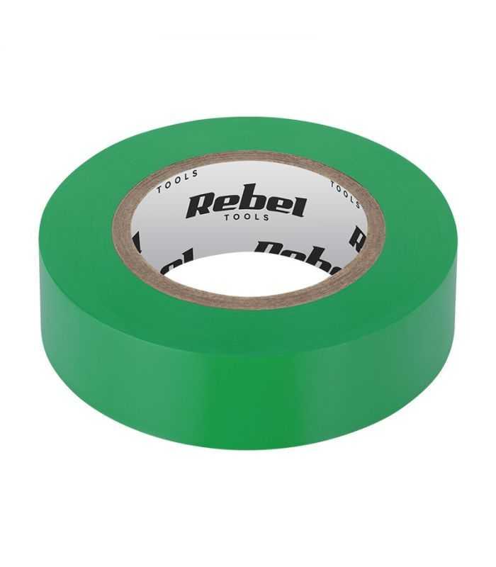 Banda izolatoare 0.13X19mm 20m verde REBEL 1 Banda izolatoare 0.13X19mm 20m verde REBEL