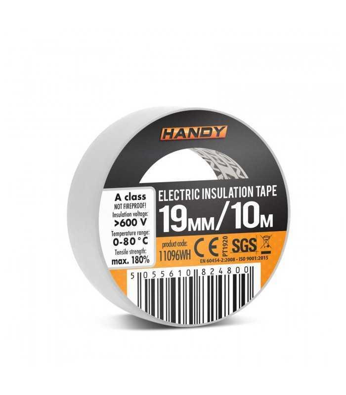banda izolatoare 19mm x 10m alb 600v handy 2