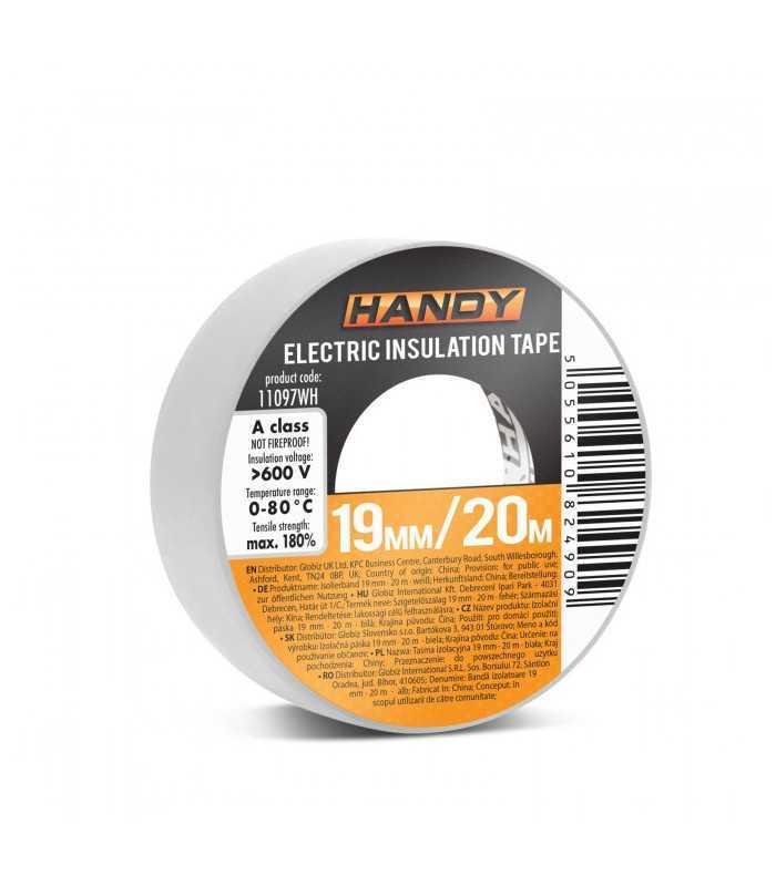 banda izolatoare 19mm x 20m alb 600v handy 2