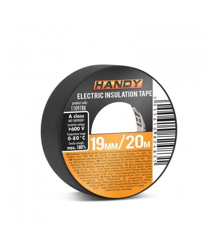 banda izolatoare 19mm x 20m negru 600v handy 2