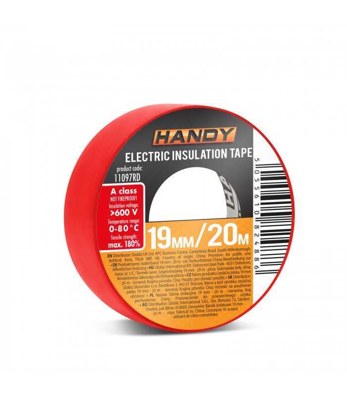 Banda izolatoare 19mm x 20m Rosu Handy