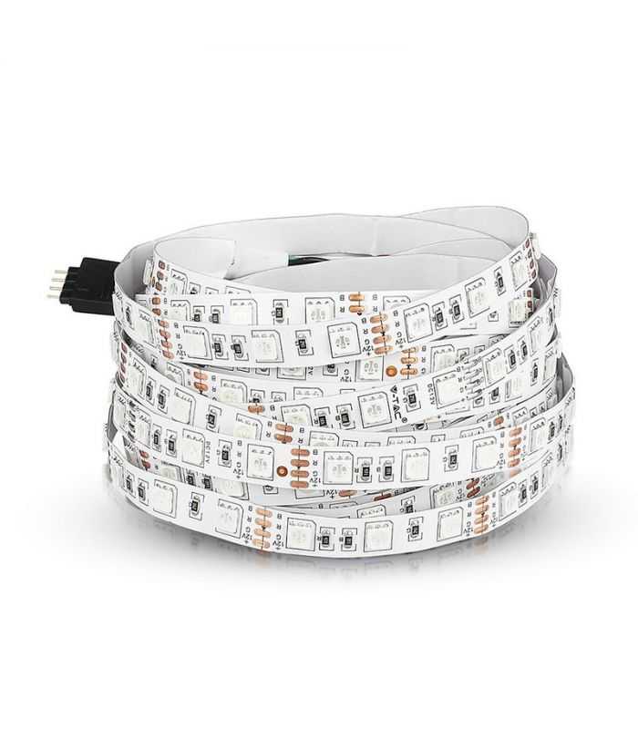 Banda Led 12v Smd5050 60led M 7w M 900lm Rgb Ip20 5m V Tac Sku 212120