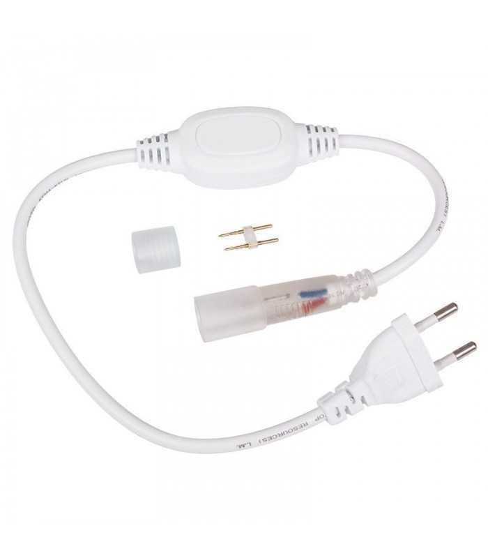 banda led 230v flex mini neon 2835 5500k alb rece 715lm m 120led m 8w 10m ip44 2