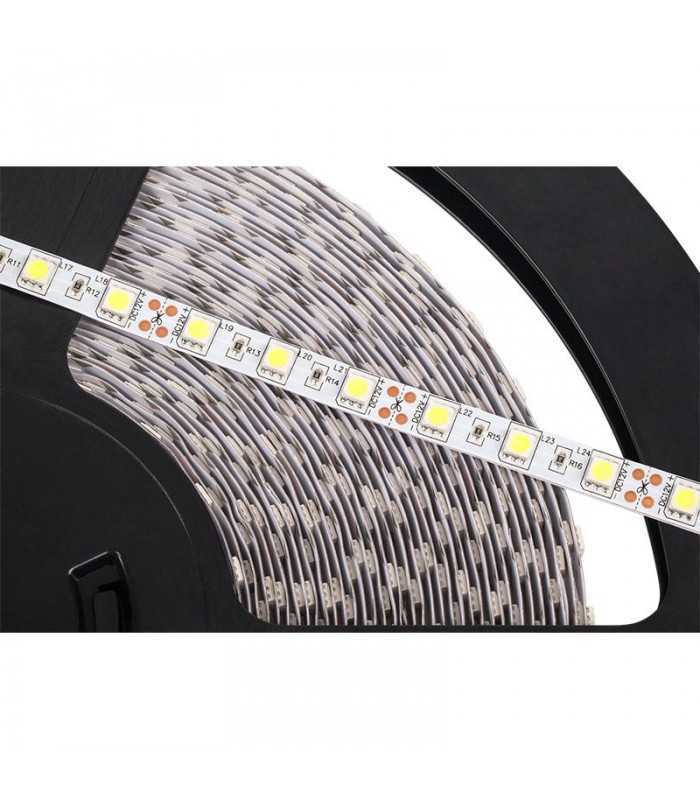 banda led 5050 ip20 alb rece 25m 720lm m 56w m 12v 1