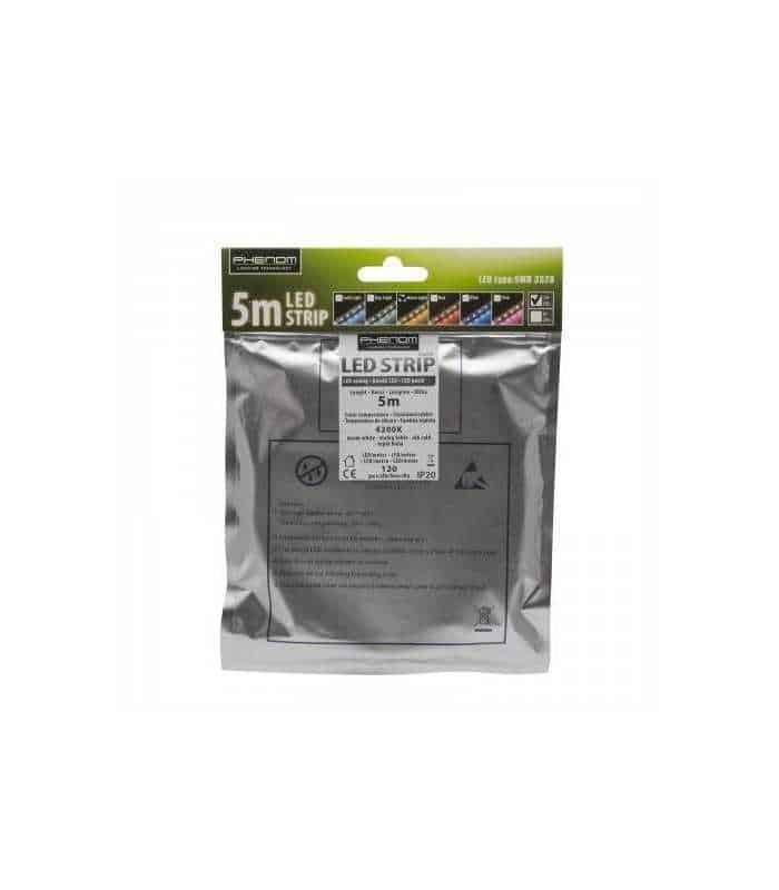 banda led 5m 120 leduri alb mediu 4200k phenom 2