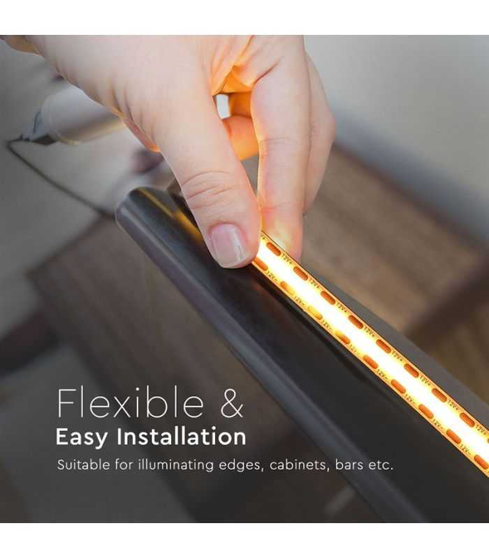 Banda Led Cob 24v 10w M 4000k Ip20 5m V Tac Sku 212653