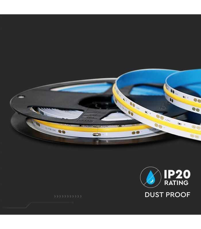 Banda Led Cob 24v 10w M 4000k Ip20 5m V Tac Sku 212653