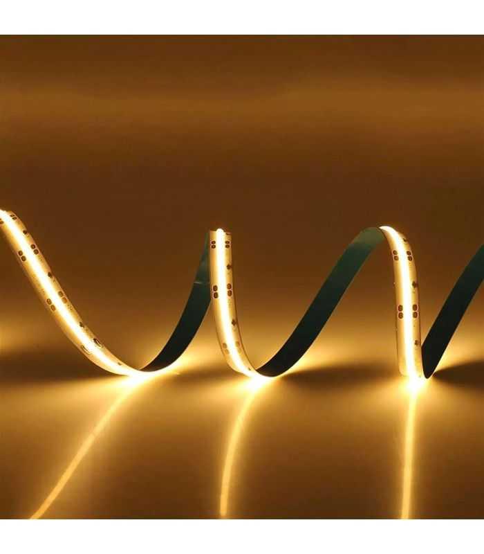 Banda LED COB alb cald 12V 11W/m 320LED-uri/metru 5m/pachet PHENOM