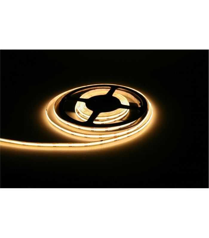 Banda LED COB Well lumina calda 3000K 12V 360 chip/m 5m cu driver 24W