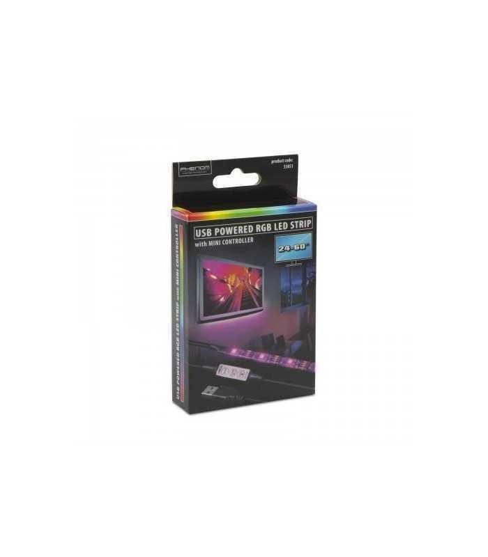 banda led iluminare fundal tv 24 60 rgb phenom 3