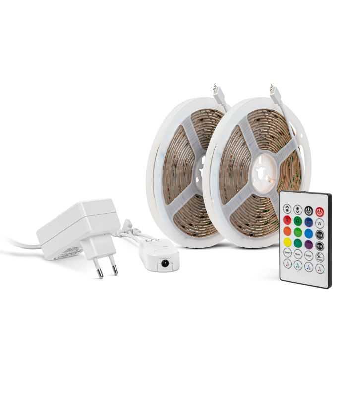 Banda Led Inteligenta Rgb Smd 30led Uri M 2x5m Pachet Phenom
