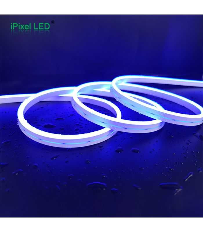 Banda Led Neon Albastru 2835 24v 120led M 6mm Ip65 8w M 5m Ipixel Led N006120bc1lz Blue