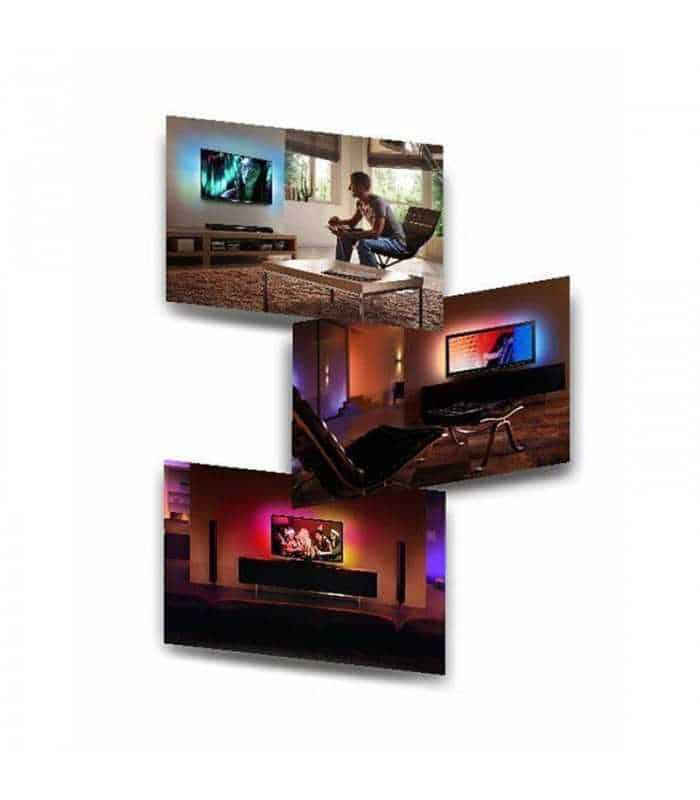 banda led rgb backlight ambiental iluminare tv cabletech 1