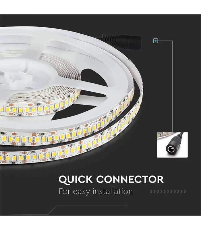 Banda Led Smd2835 12v 17w M 204led M 800lm M 4000k Ip20 5m V Tac Sku 212462