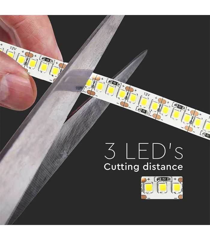 Banda Led Smd2835 12v 17w M 204led M 800lm M 4000k Ip20 5m V Tac Sku 212462