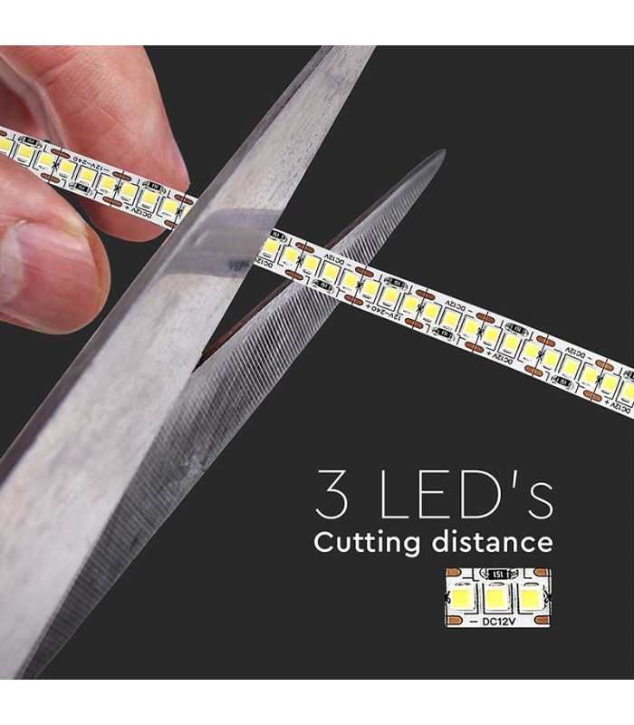 Banda Led Smd2835 12v 20w M 240led M 2000lm M 3000k Ip20 5m V Tac Sku 212164