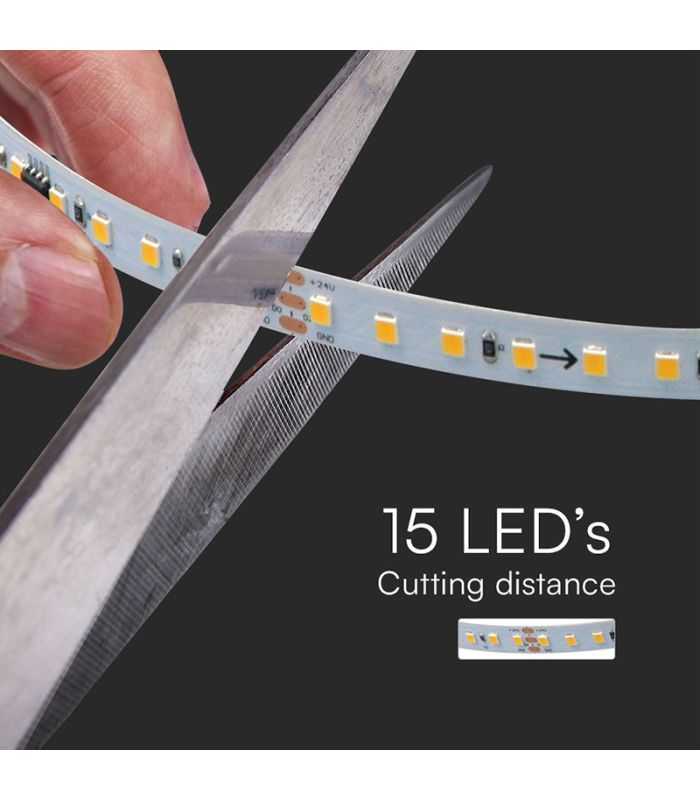 Banda Led Smd2835 Runnig 10w M 24v Ip20 Alb Rece 6500k 10m V Tac Sku 23609