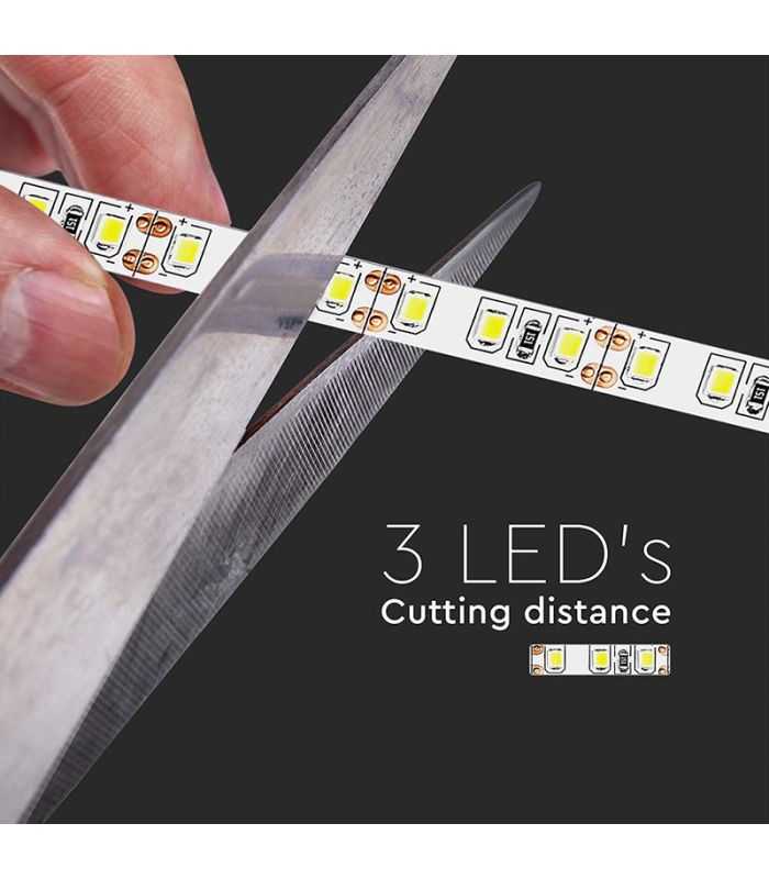 Banda Led Smd3528 120led M 6500k Ip20 5m V Tac Sku 212002