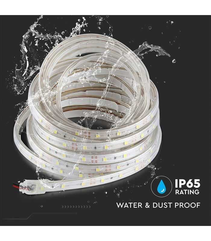 Banda Led Smd3528 12v 32w M 60led M 420lm M Albastru Ip65 5m V Tac Sku 212035