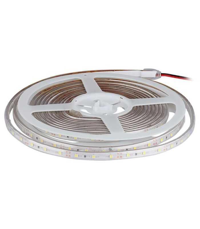 Banda LED SMD3528 12V 3.2W/m 60LED/m verde IP65 5M V-tac SKU-212034