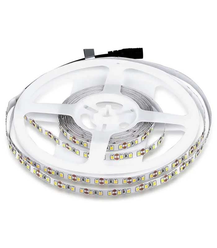 Banda LED SMD3528 12V 8W/m120LED/m 800lm/m 4000K IP20 5M V-tac SKU-212042