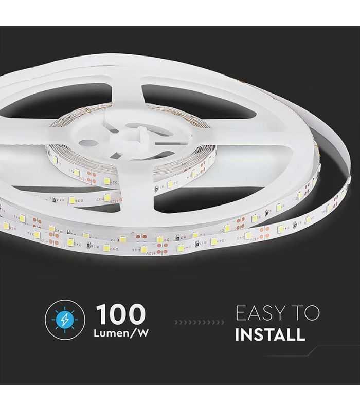 Banda Led Smd3528 Rosu Ip20 5m V Tac Sku 212015