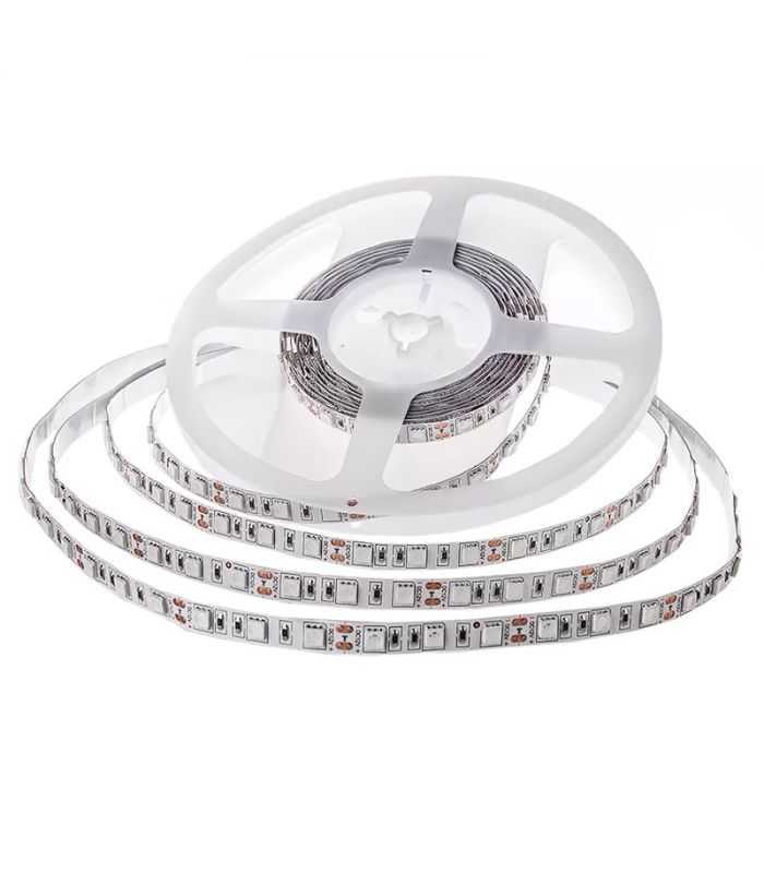 Banda LED SMD5050 12V 60LED/M 9.6W/m 1000lm/m galben IP20 5M IP20 V-TAC