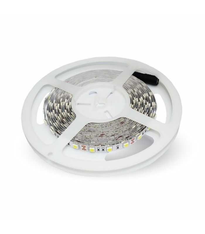 Banda LED SMD5050 24V 6400K alb rece 60LED/m 10W/m 830lm/m IP20 5m V-TAC SKU-212430