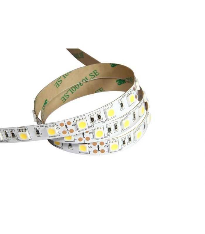 Banda LED SMD5050 IP20 5m lumina calda 3000K 12V 60LED/m 14.4W/m Well
