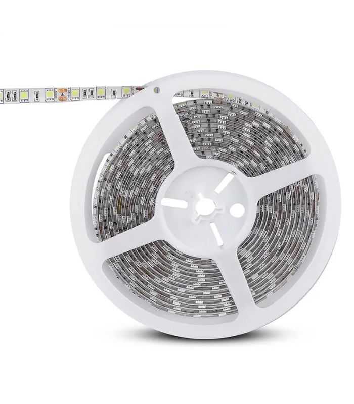 Banda Led Smd5050 Rgb 60led M 12v 7w M Ip65 5m V Tac