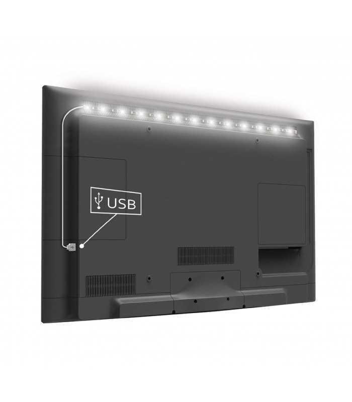 banda led usb pentru televizor 90cm 88lm 6500k lumina rece konig 4