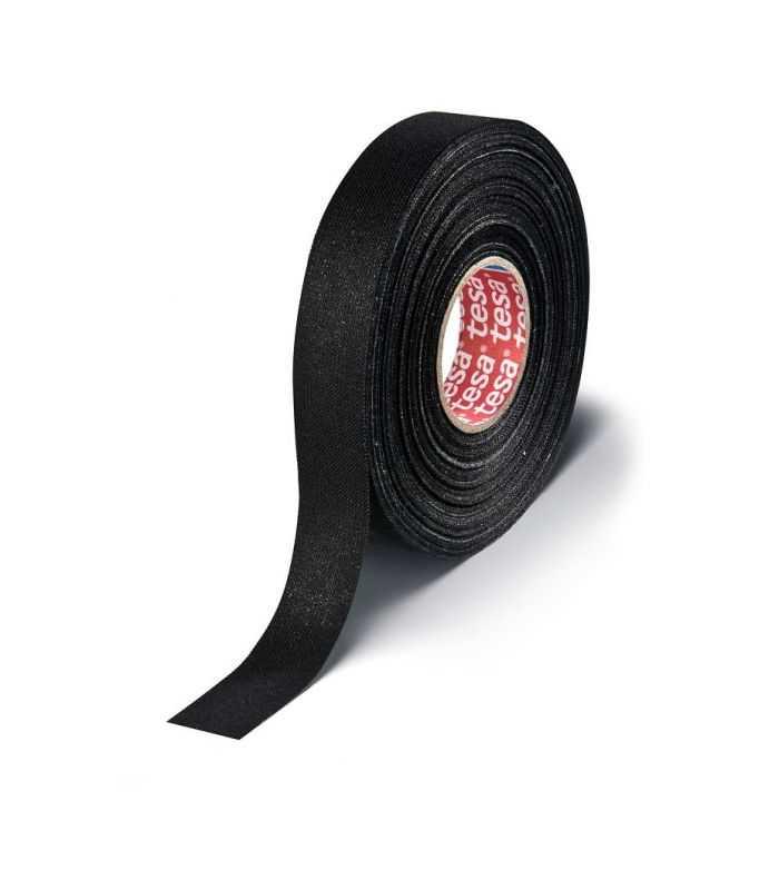 Banda Textila 19mm 25m Thk 160um Cauciuc 25 Negru Tesa 51025 00002 10