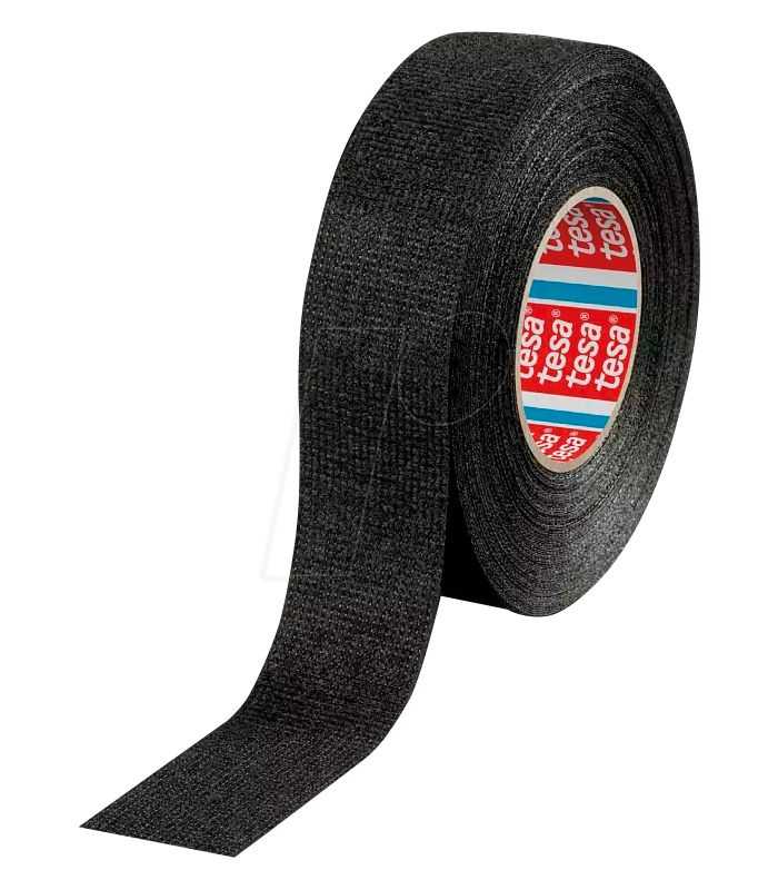 Banda Textila 25mm 25m Thk 300um Negru 105 Grade C Negru Tesa 51608 00014 00