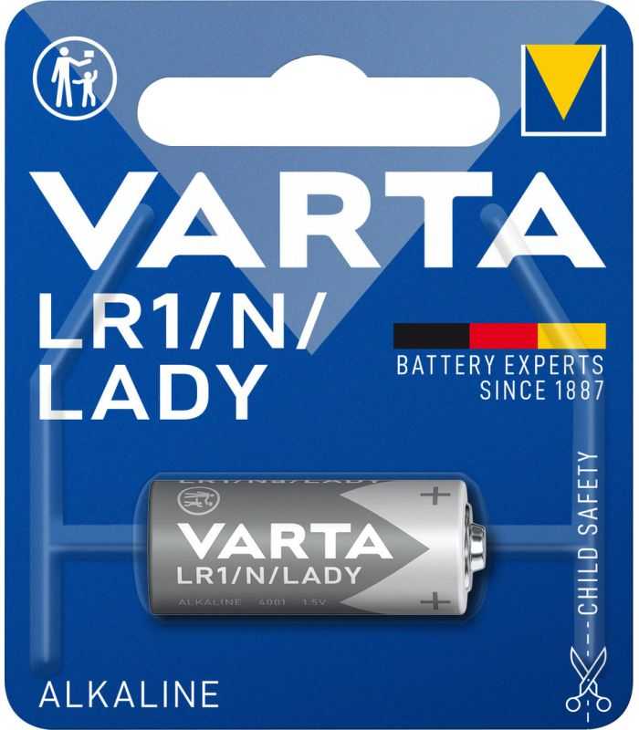 Baterie alcalina 1.5V LR1 N Lady Varta 30.2x12 mm