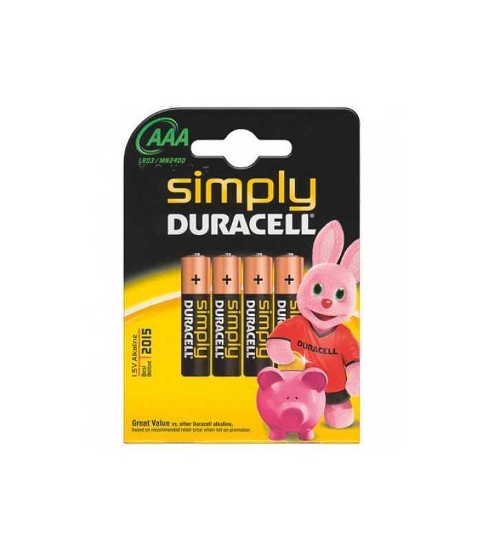 Baterii alcaline Duracell AAA R03 4buc