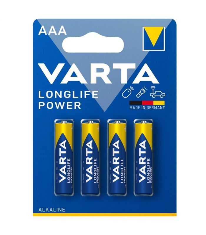 Baterii alcaline LR3 AAA Varta LongLife Power 4buc/blister 4903/4B