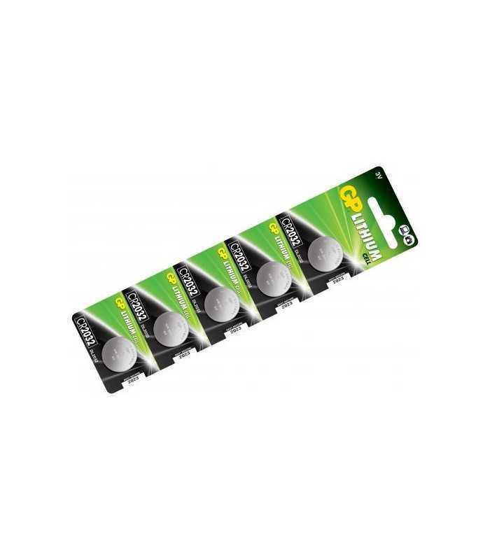 baterii buton litiu gp cr2032 3v 220mah 20x32mm 5buc blister 1