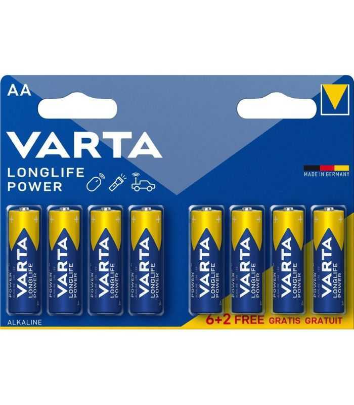 Baterii R6 AA Alkaline Longlife Power Varta 8buc/blister