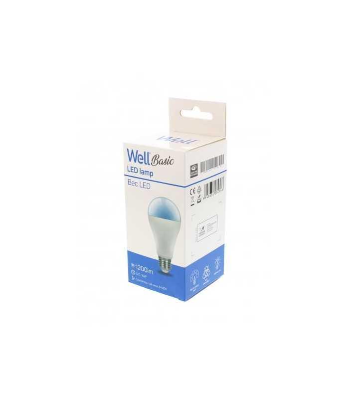 bec cu led a65 e27 15w 230v lumina rece basic well 2