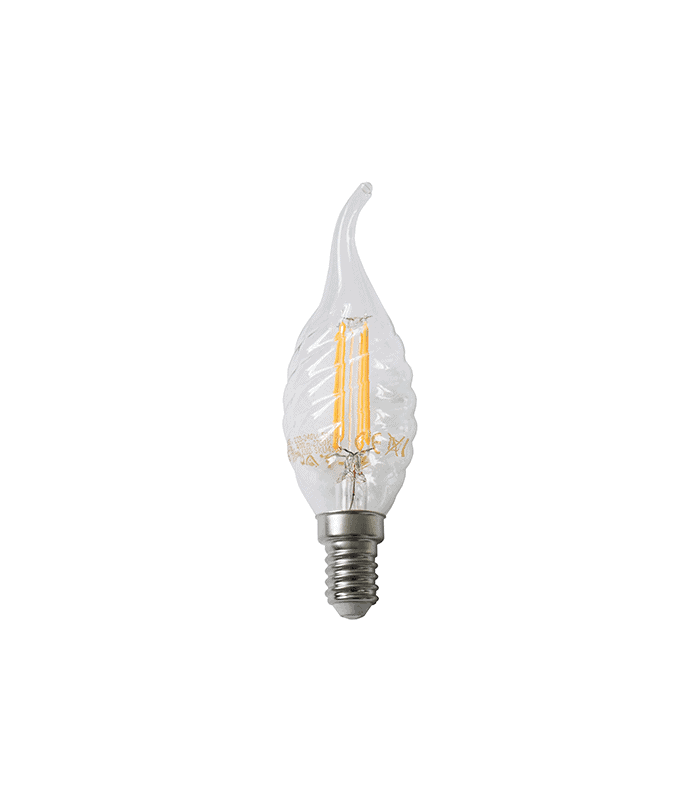 Bec E14 cu filament LED 4W 2700K spirala V-TAC
