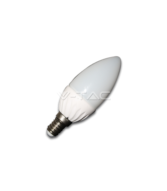 Bec LED 4W E14 220V lumanare alb V-TAC