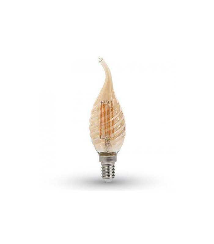 Bec LED E14 4W 2200K alb cald cu filament V-TAC