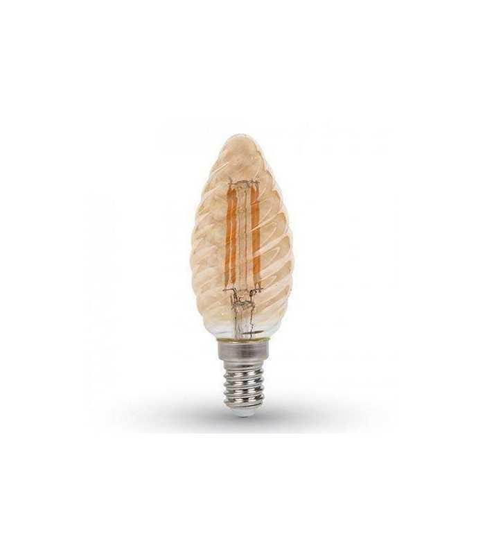 Bec LED E14 4W cu filament 2200K alb cald V-TAC